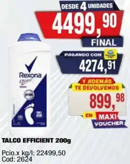 Maxiconsumo Rexona talco efficient oferta