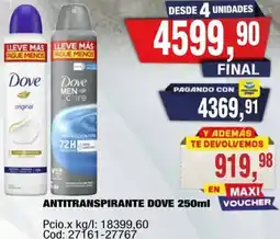 Maxiconsumo Dove antitranspirante oferta