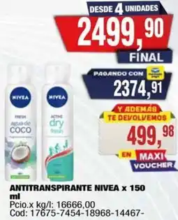 Maxiconsumo Nivea antitranspirante oferta