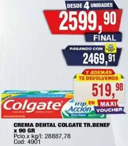 Maxiconsumo Colgate crema dental tr.benef oferta