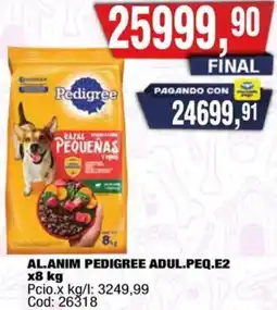 Maxiconsumo Pedigree al.anim adul.peq.e2 oferta
