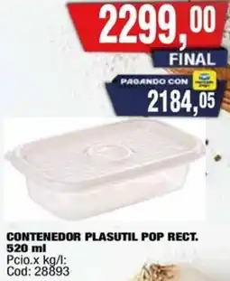 Maxiconsumo Contenedor plasutil pop rect. oferta
