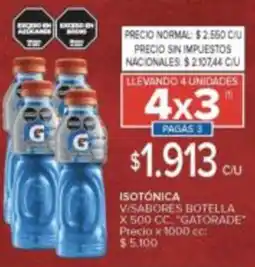 Carrefour Gatorade isotónica v/sabores botella oferta