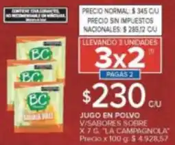Carrefour La campagnola jugo en polvo visabores sobre oferta