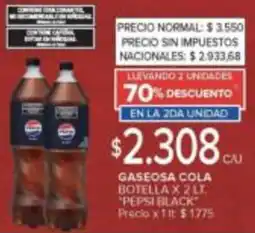 Carrefour Pepsi black gaseosa cola botella oferta