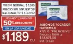 Carrefour Palmolive jabon de tocador nutrimilk oferta