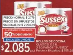 Carrefour Sussex rollos de cocina clasico oferta