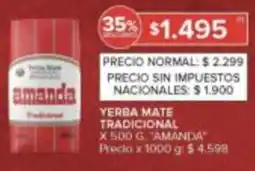 Carrefour Amanda yerba mate tradicional oferta