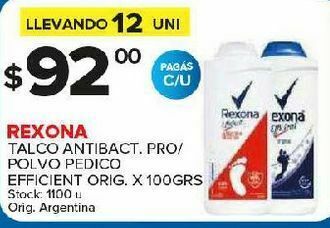 Carrefour Talco rexona 100g oferta
