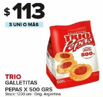 Carrefour Maxi Galletas pepas trio 500g oferta
