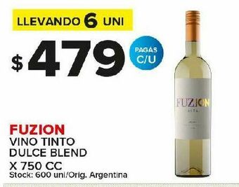 Carrefour Maxi Vino tinto fuzion 750cc oferta