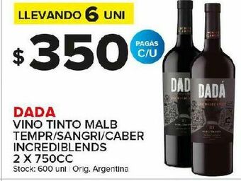 Carrefour Maxi Vino tinto dada 750cc oferta
