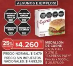 Carrefour Express paty medallón de carne caja oferta