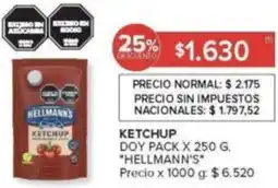 Carrefour Hellmann's ketchup doy pack oferta