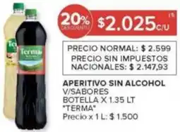 Carrefour Terma aperitivo sin alcohol v/sabores botella oferta