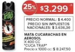 Carrefour Cuca trap mata cucarachas en aerosol oferta