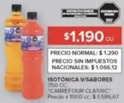 Carrefour Carrefour classic isotonica v/sabores oferta