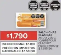 Carrefour Carrefour classic salchichas clasicas oferta