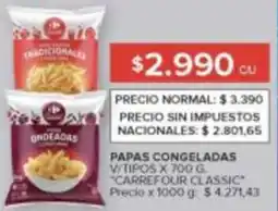 Carrefour Carrefour classic papas congeladas v/tipos oferta