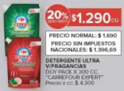 Carrefour Carrefour expert detergente ultra v/fragancias doy pack oferta