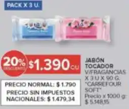 Carrefour Carrefour soft jabón tocador v/fragancias oferta