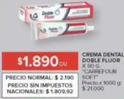 Carrefour Carrefour soft crema dental doble fluor oferta