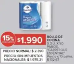 Carrefour Carrefour essential rollo de cocina oferta
