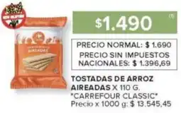 Carrefour Carrefour classic tostadas de arroz aireadas oferta
