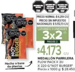 Carrefour Not burger medallón parrilera flow pack oferta