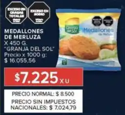 Carrefour Granja del sol medallones de merluza oferta