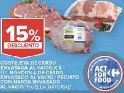 Carrefour Huella natural costeleta de cerdo envasada al vacio oferta