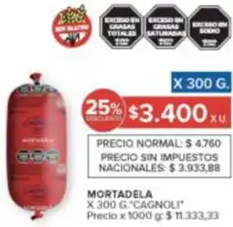 Carrefour Cagnoli mortadela oferta