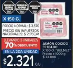 Carrefour Bulnez jamón cocido feteado oferta