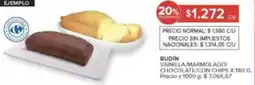 Carrefour Budín vainilla/marmolado chocolate/con chips oferta