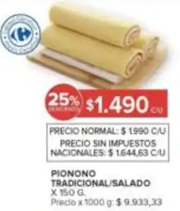Carrefour Pionono tradicional/salado oferta
