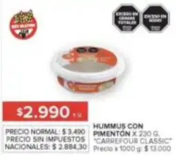 Carrefour Carrefour classic hummus con pimenton oferta