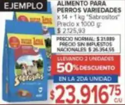 Carrefour Sabrositos predo alimento para perros variedades oferta