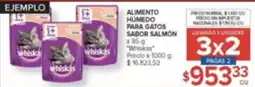 Carrefour Whiskas alimento humedo para gatos sabor salmon oferta