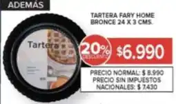 Carrefour Tartera fary home bronce oferta