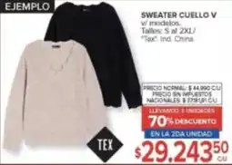 Carrefour Tex sweater cuello v w modelos oferta