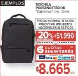 Carrefour Carrefour mochila portanotebook oferta
