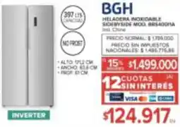 Carrefour Bgh heladera inoxidable sideryside oferta
