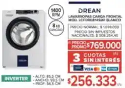 Carrefour Drean lavarropas canca frontal oferta