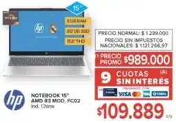Carrefour Hp notebook 15" oferta