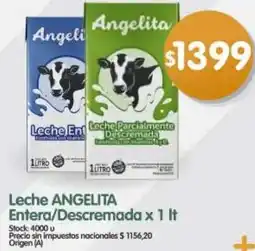 Supermercados Buenos Días Angelita leche entera/descremada oferta