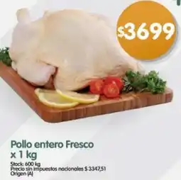 Supermercados Buenos Días Pollo entero fresco oferta