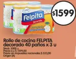 Supermercados Buenos Días Felpita rollo de cocina decorado oferta