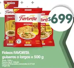 Supermercados Buenos Días Favorita fideos guiseros o largos oferta