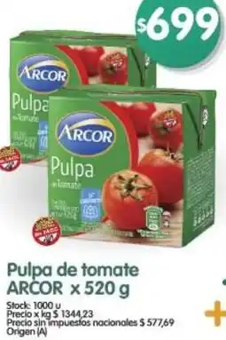 Supermercados Buenos Días Arcor pulpa de tomate oferta