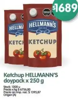Supermercados Buenos Días Hellmann's ketchup doypack oferta
